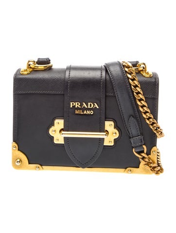 Saffiano Leather Cahier Chain Small