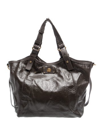 Patent Leather Top Handle Bag