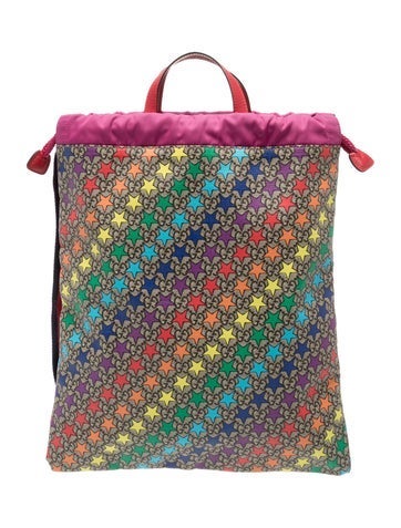 Girls' GG Supreme Web Star Print Backpack