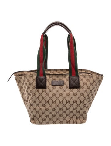 GG Canvas Web Sherry Line Tote