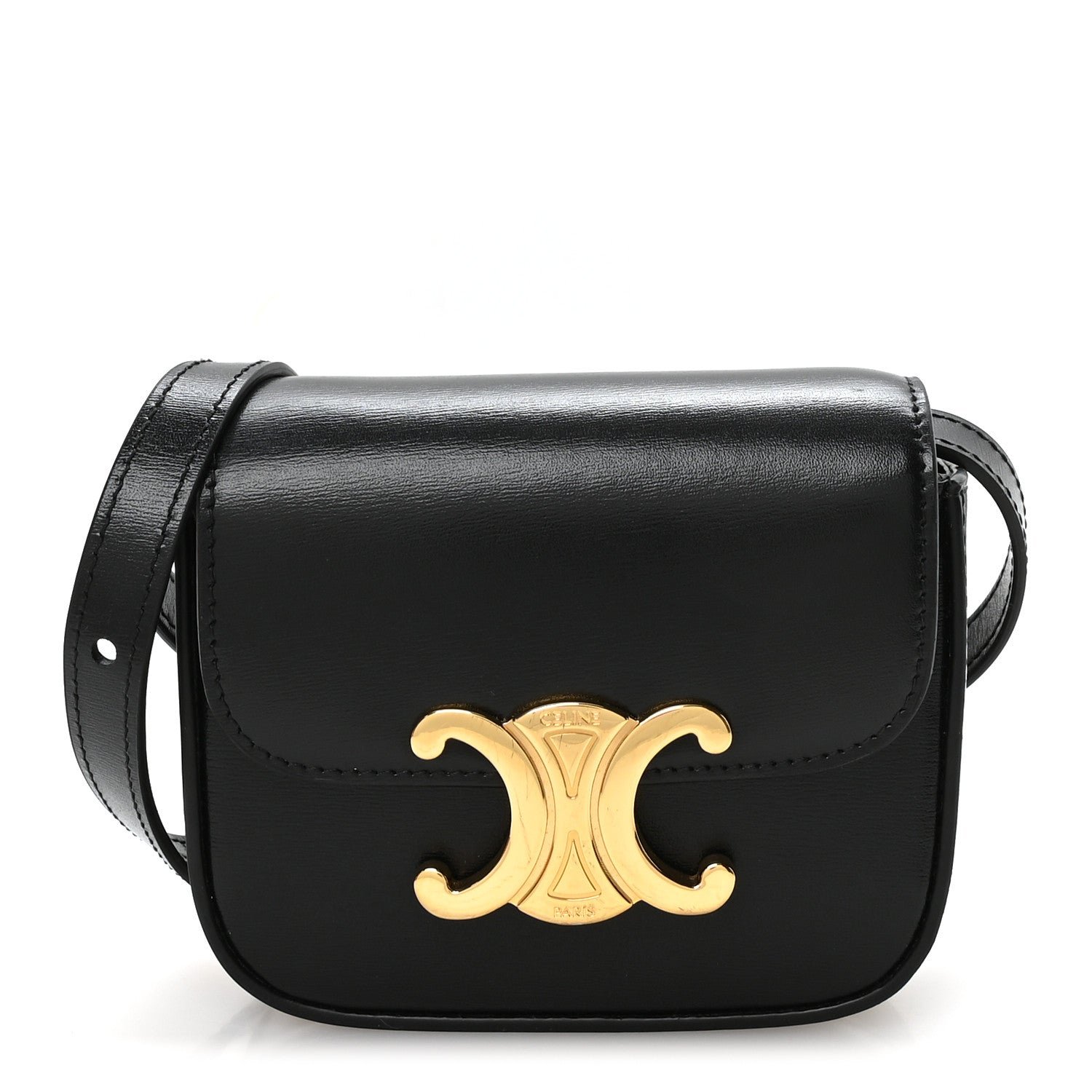 Celine Shiny Calfskin Mini Claude Black