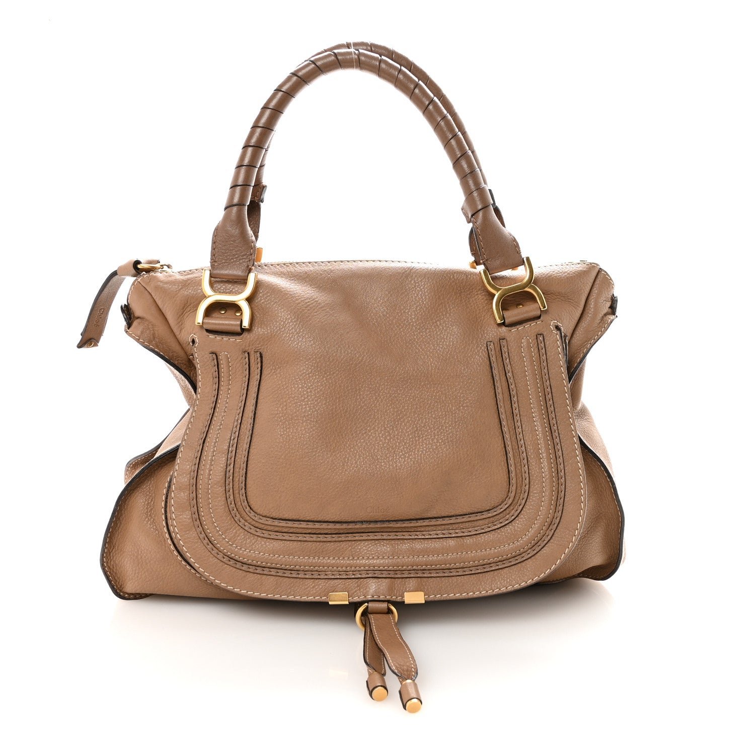 Chloe Calfskin Large Marcie Satchel Nut