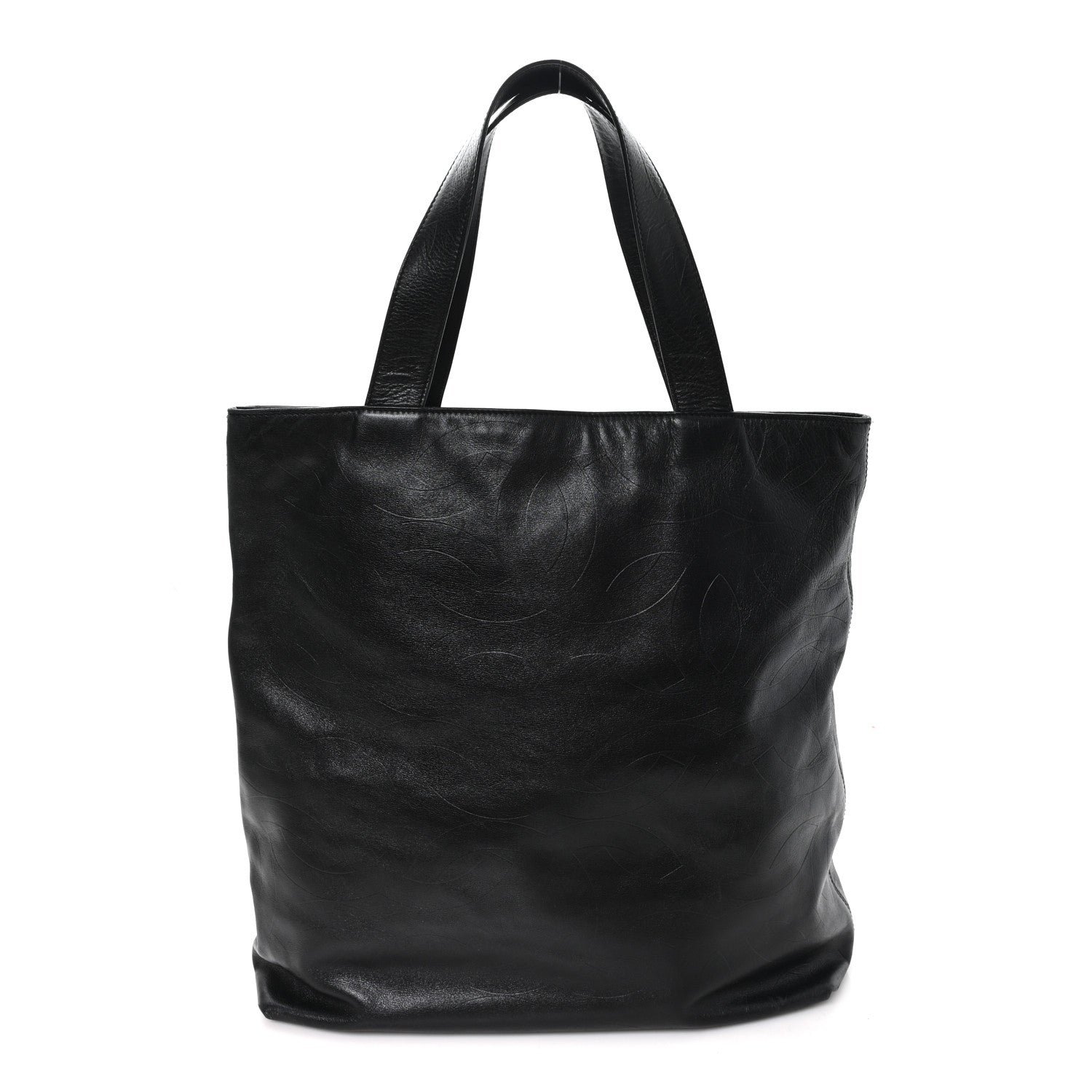 Chanel Lambskin CC Embossed Tote Black