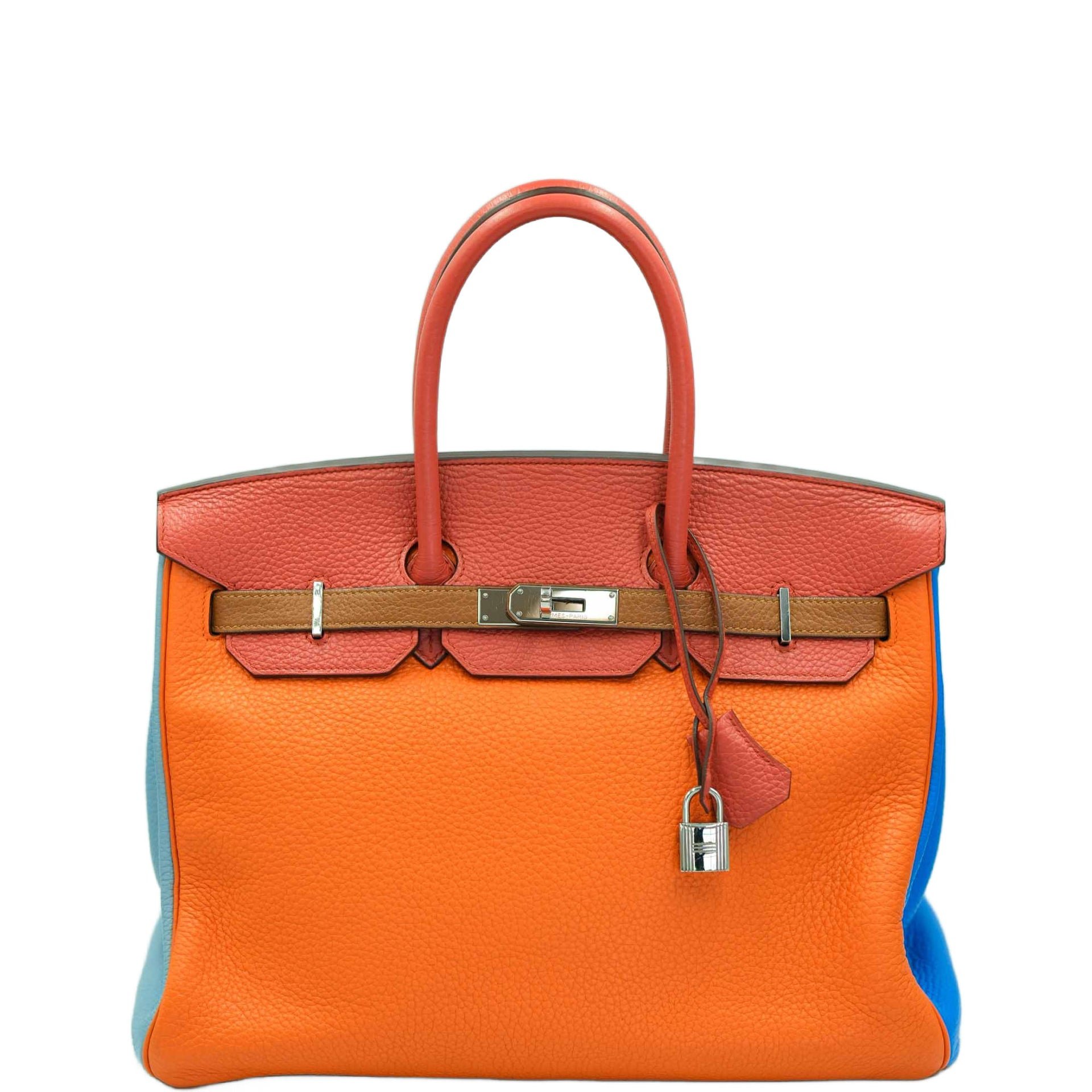 Hermes Hermès Hermes Birkin 35 Arlequin Clemence Palladium Hardware