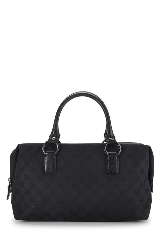 Black GG Canvas Boston Mini