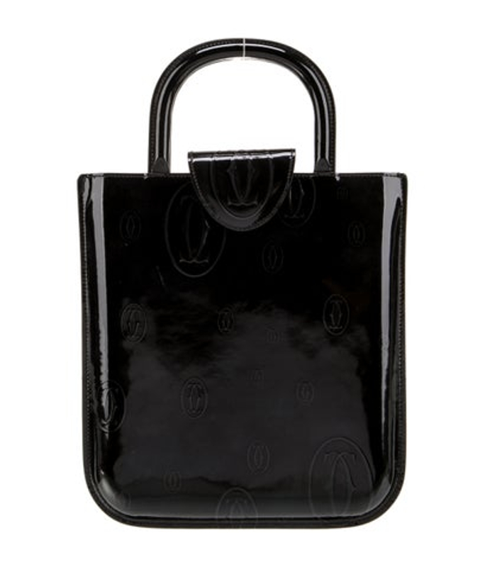 Cartier Patent Leather Top Handle Bag Vintage