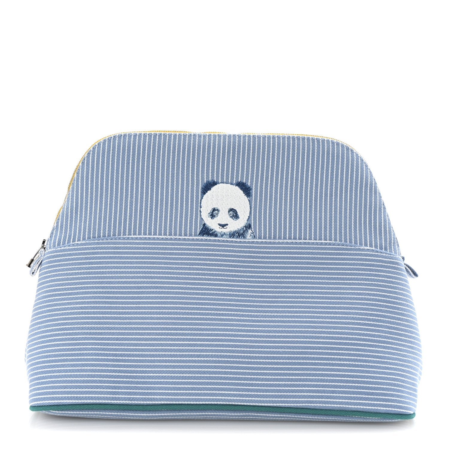 Hermes Cotton Stripe Bolide Passe-Passe Case Bleuet