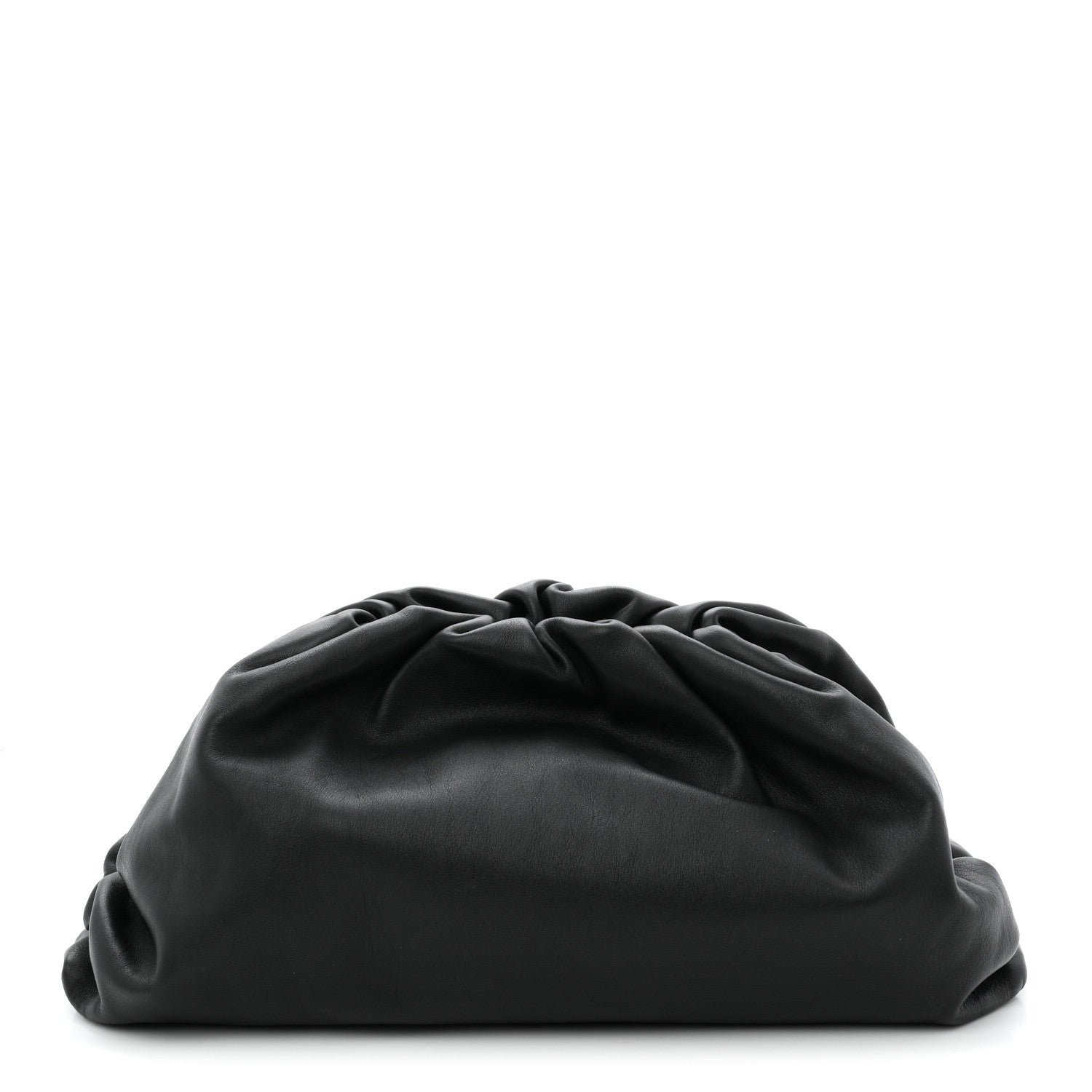 Bottega Veneta Smooth Butter Calf The Pouch Oversized Clutch Black