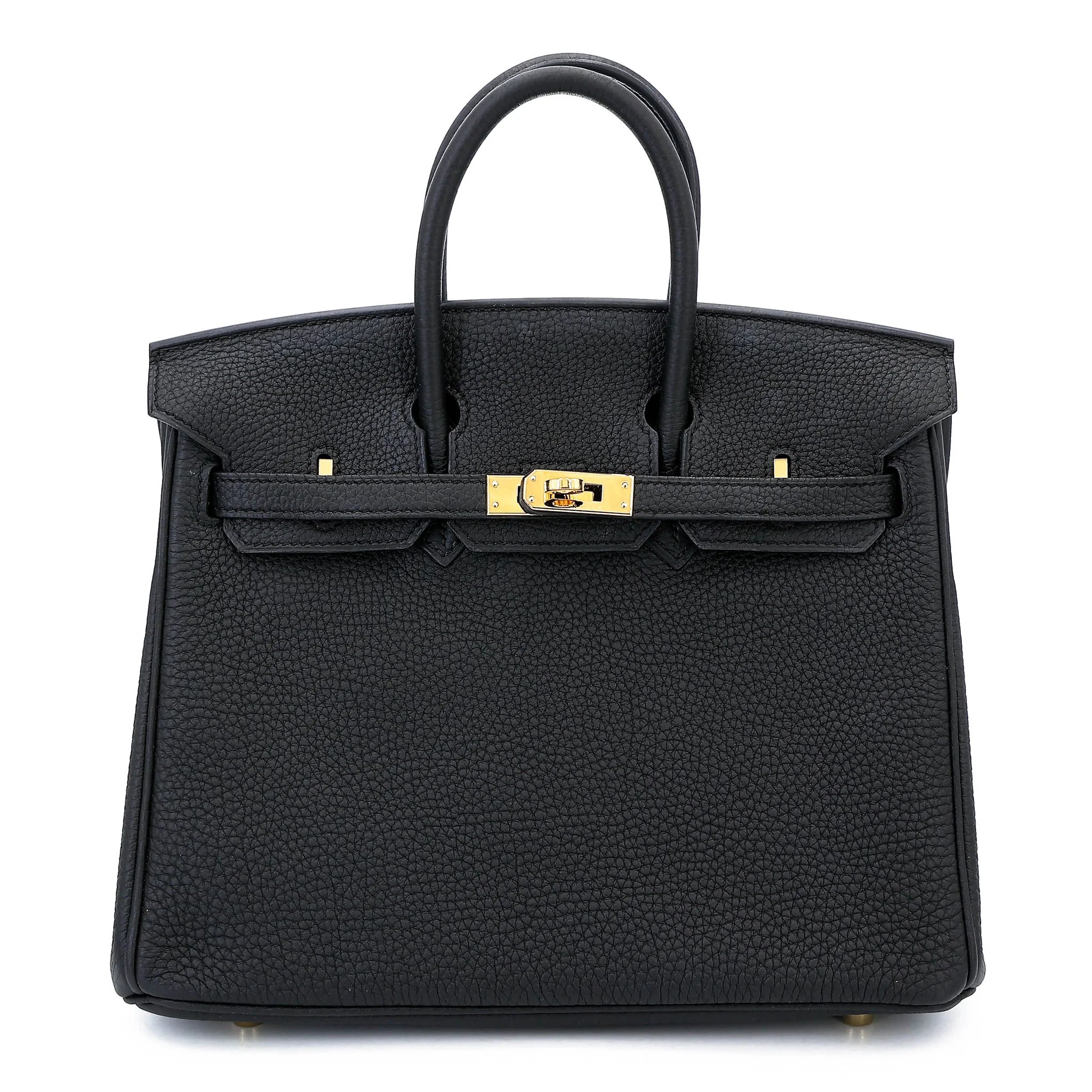 Very Good ( Rank A) HERMÈS Birkin 25 Noir (89) Togo Gold hardware X (2016)
