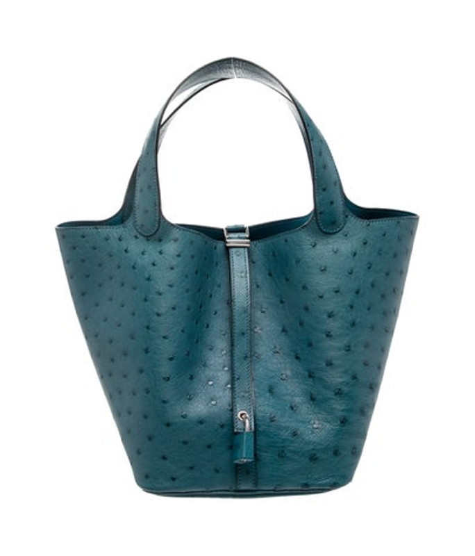 Hermes Ostrich Picotin Lock 22