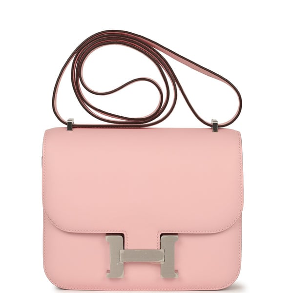 Hermes Constance 18 Rose Sakura Swift Brushed Palladium Hardware