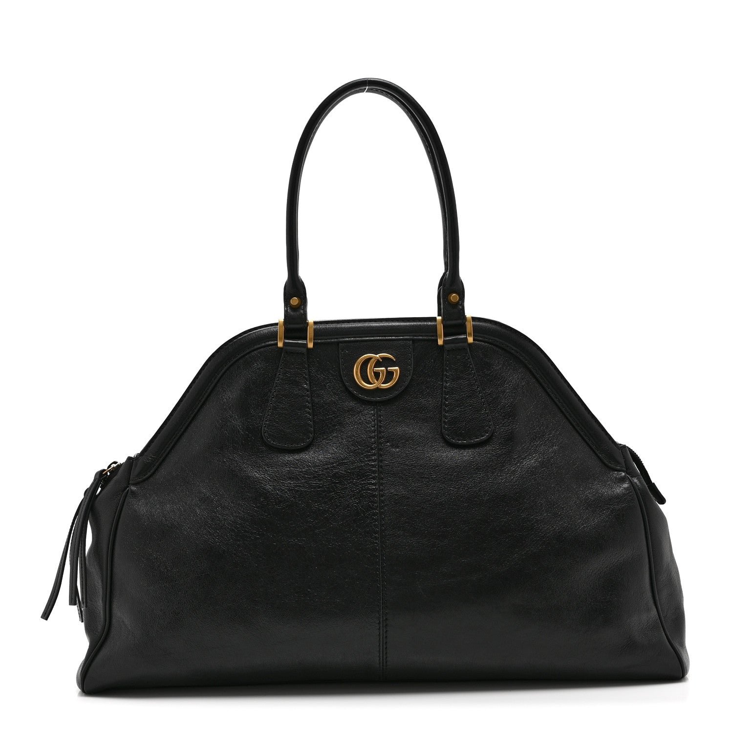 Gucci Calfskin Large Re(Belle) Top Handle Bag Black