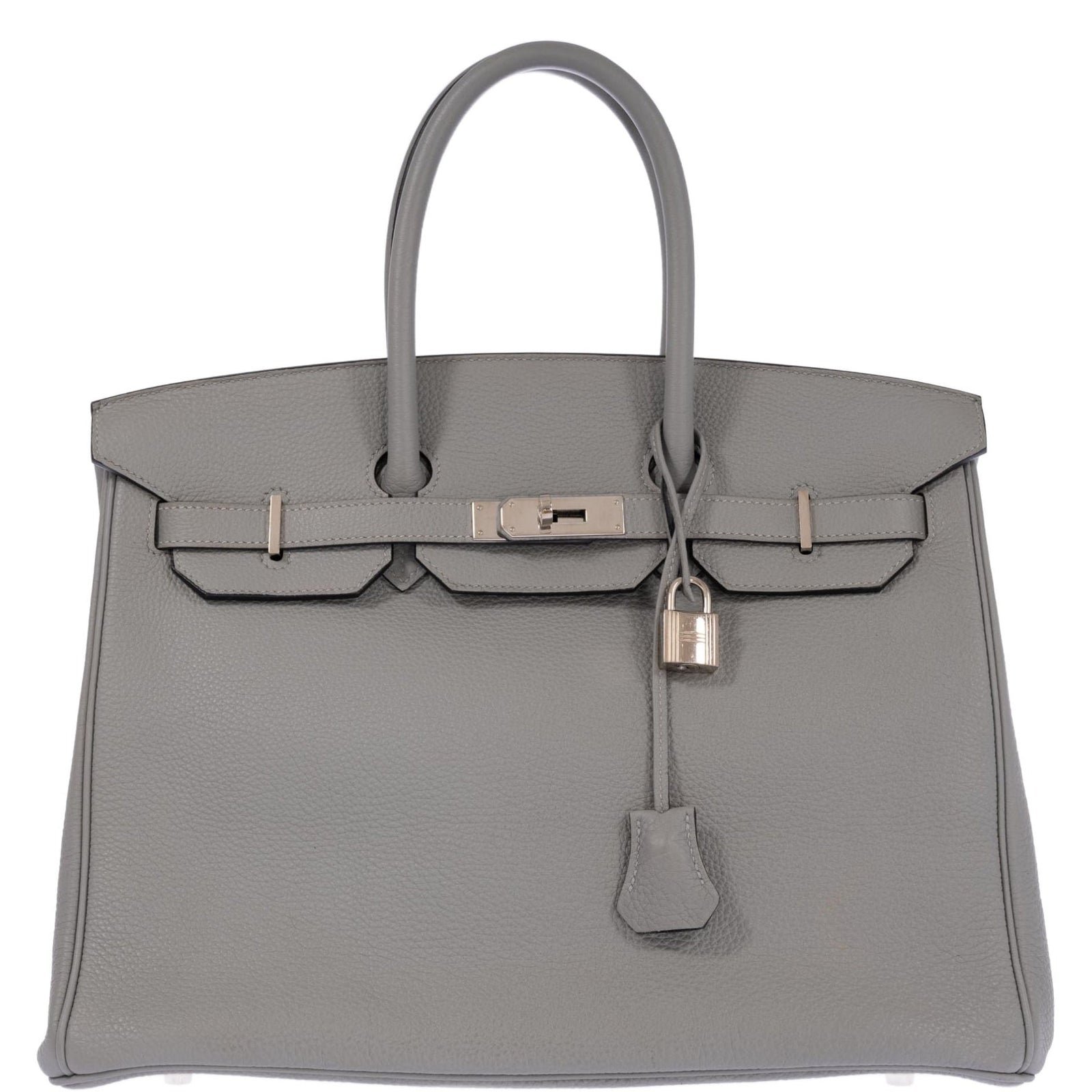 Hermès Birkin 35 HSS Multico Gris Mouette and Vert Foncé Togo Palladium Hardware