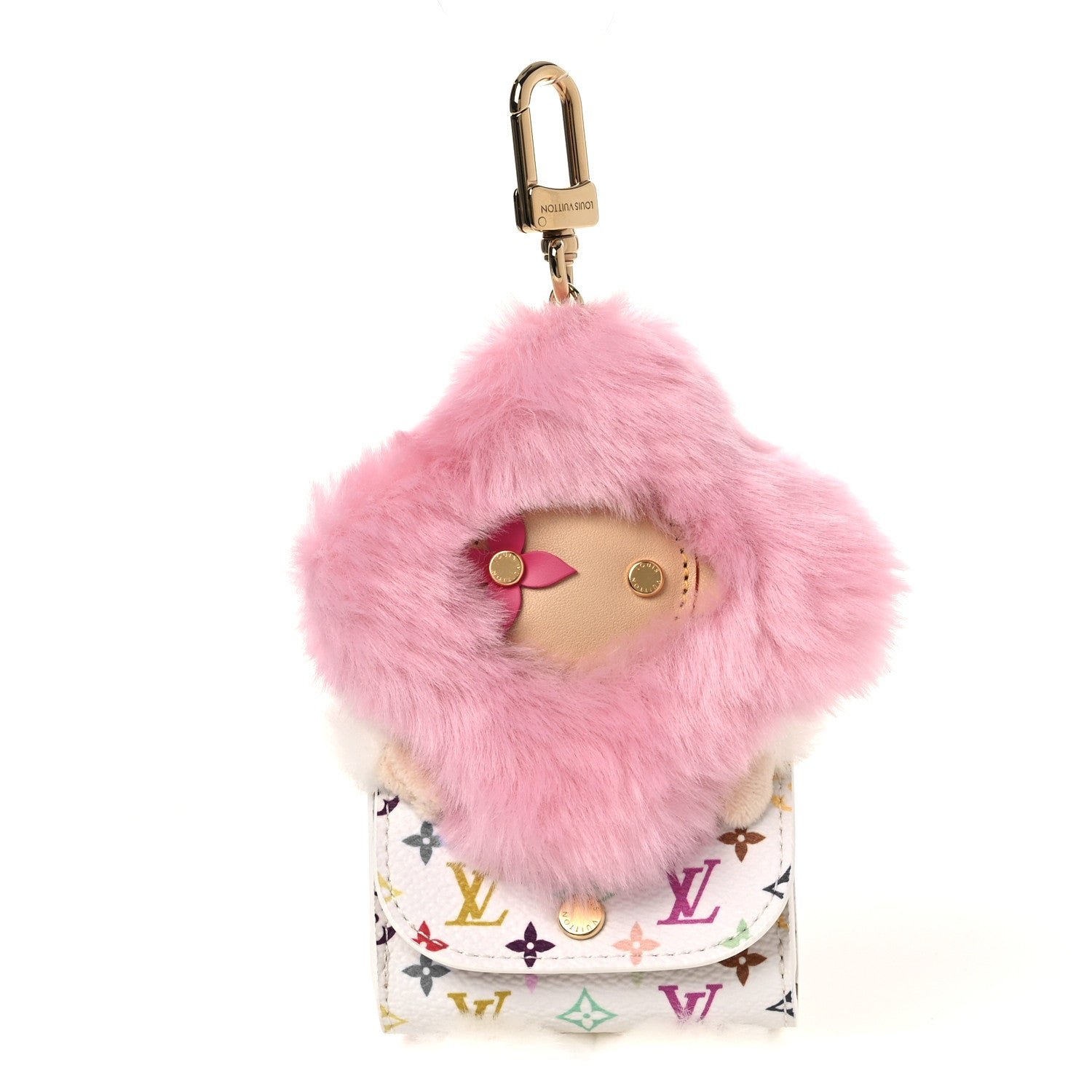 Louis Vuitton LV X TM Monogram Multicolor Vivienne Cuddle Bag Charm White