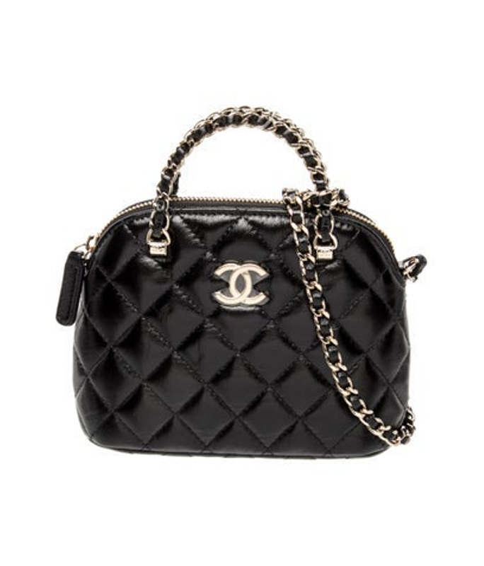 Chanel Mini Shiny Coco Clutch W Chain