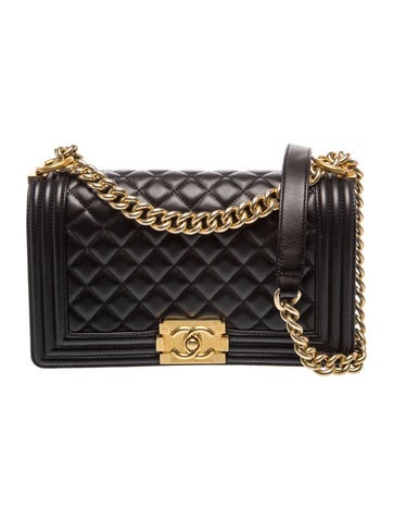 Quilted Lambskin Medium Boy Bag