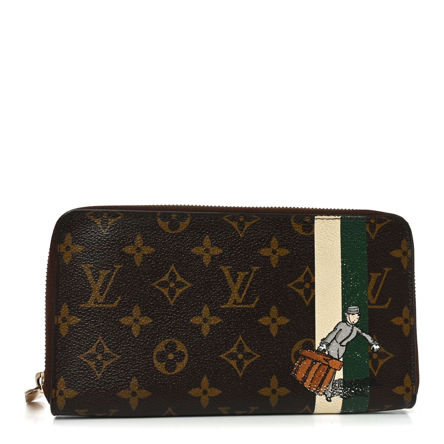 Louis Vuitton Monogram Groom Zippy Organizer Wallet Green
