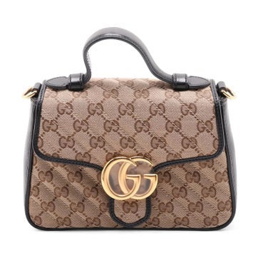 Canvas GG Marmont Mini Top Handle