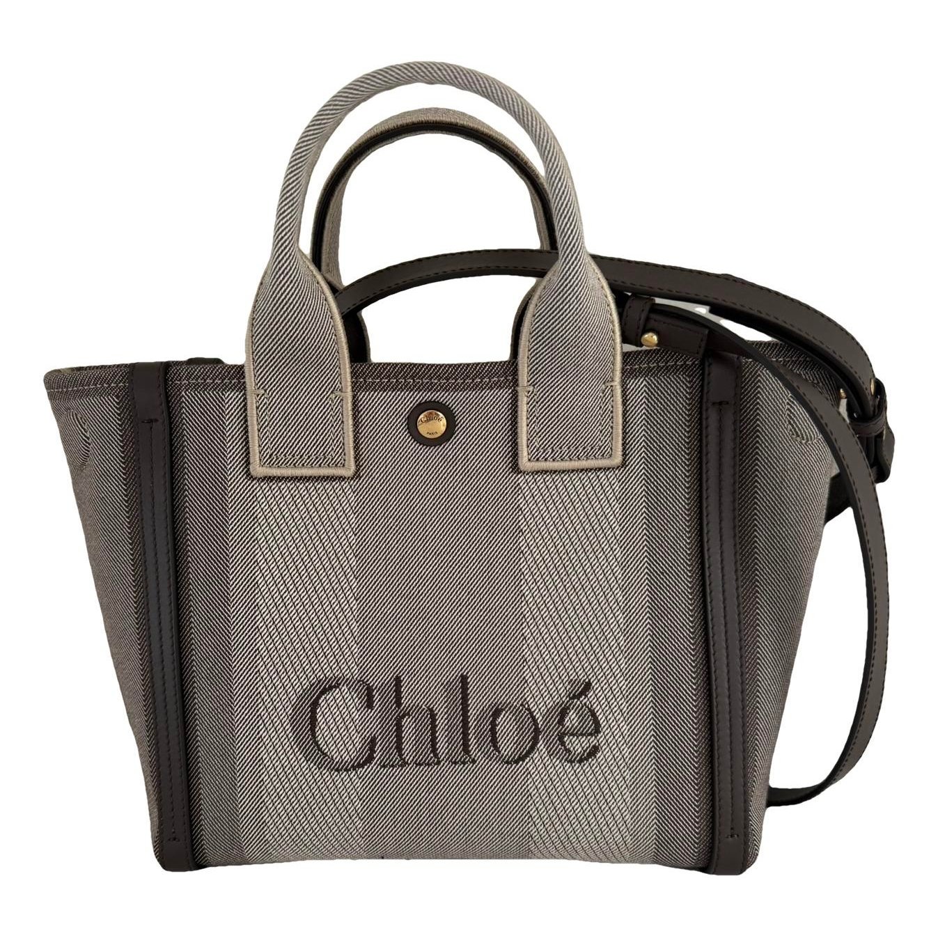 Woody linen tote