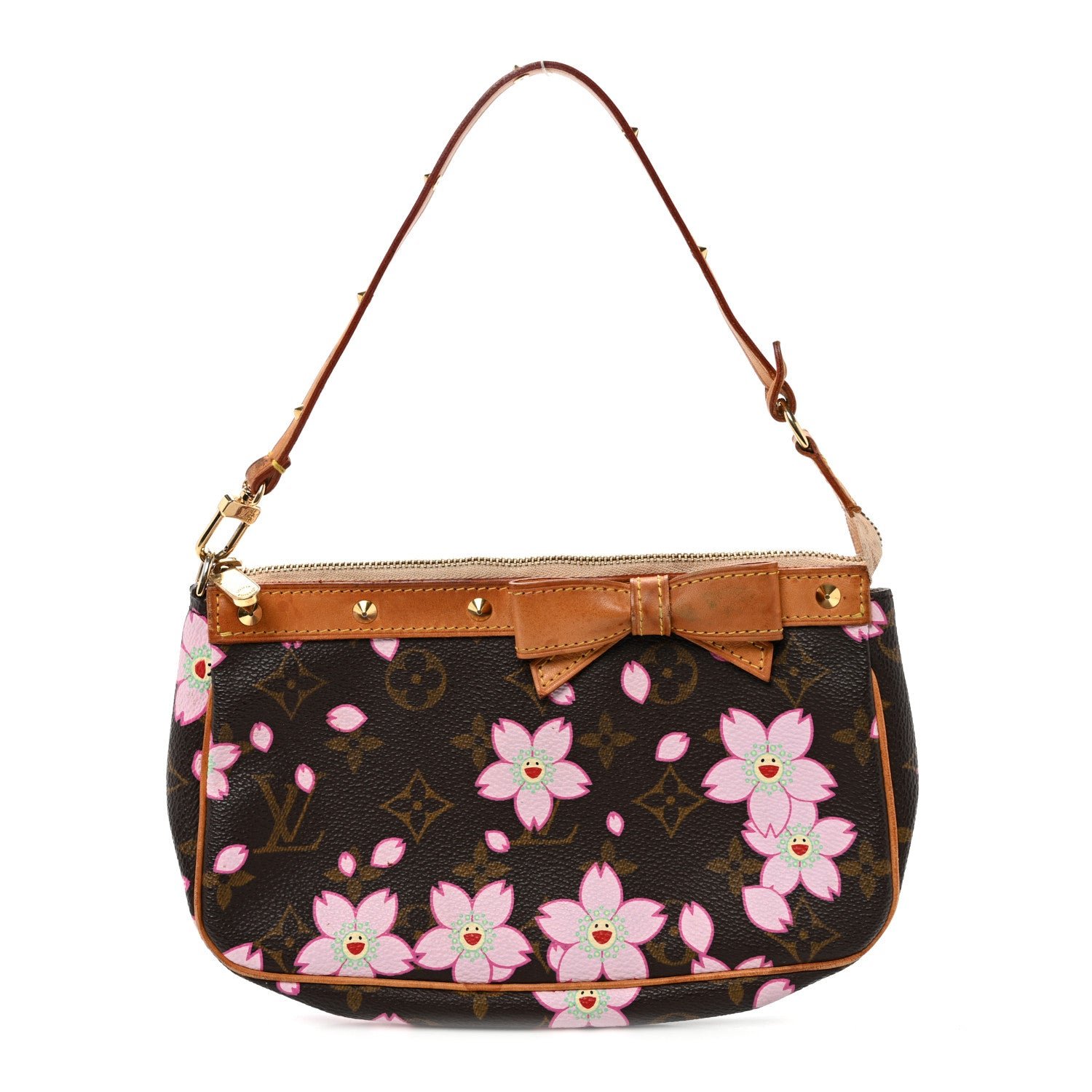 Louis Vuitton Monogram Cherry Blossom Pochette Accessories Brown