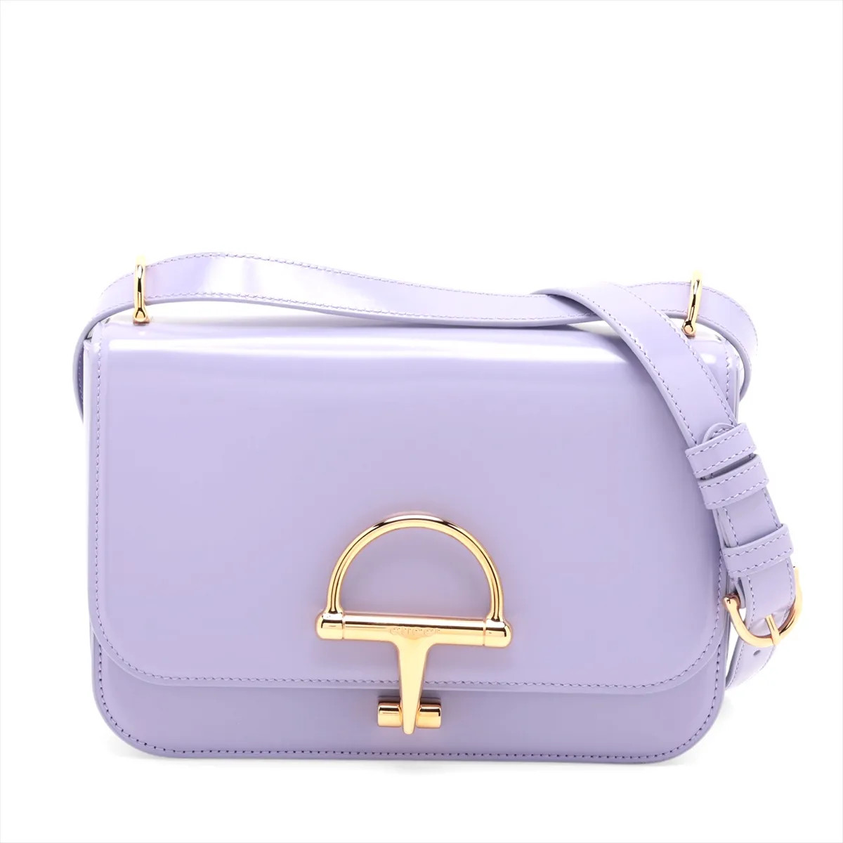 Gucci SIENA Patent Leather Shoulder bag Purple 846705