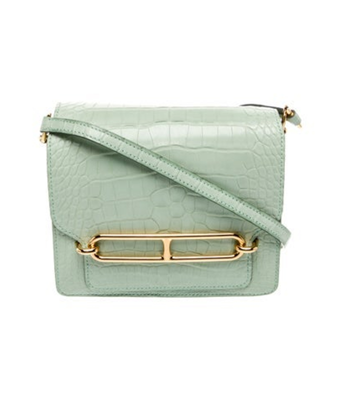 Hermes Matte Alligator Mini Sac Roulis 18
