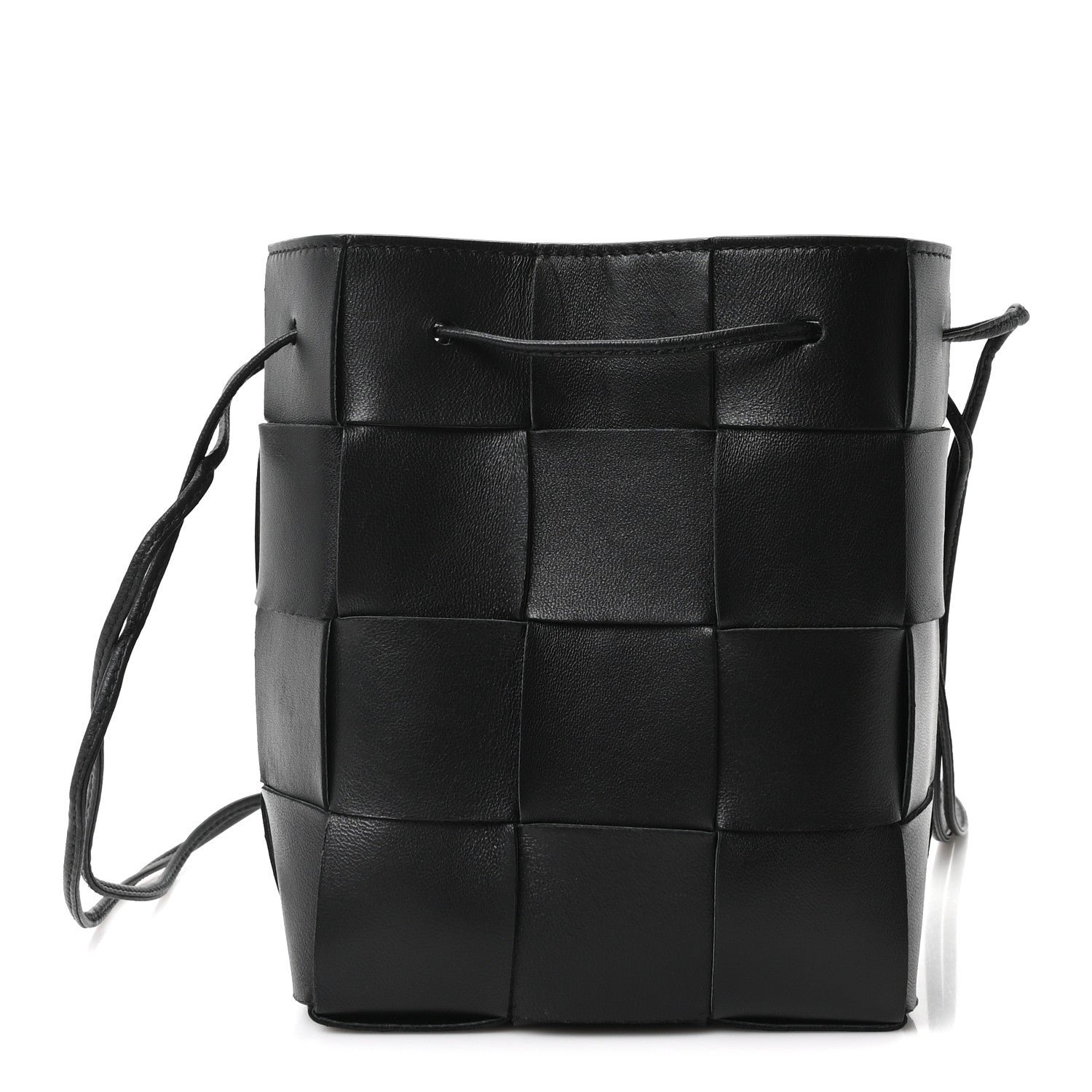 Bottega Veneta Nappa Maxi Intrecciato Cassette Bucket Bag Black
