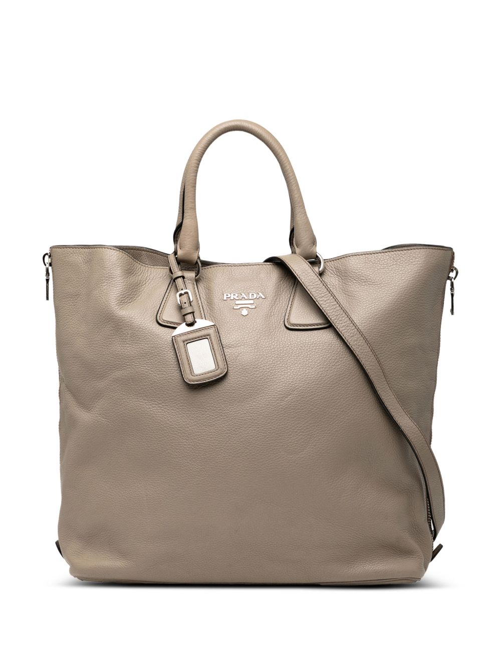 Prada 2010-2025 Vitello Daino Side Zip Convertible Tote satchel