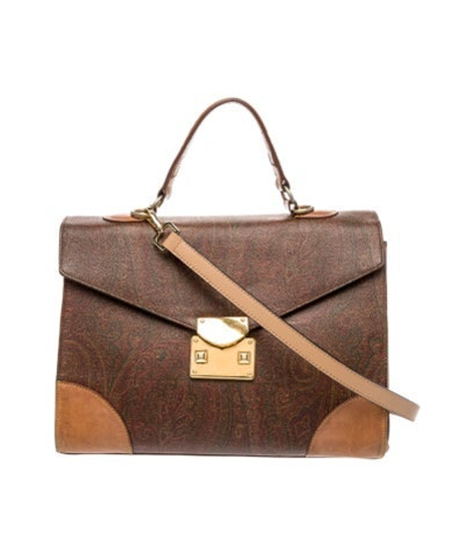Etro Leather Top Handle Bag