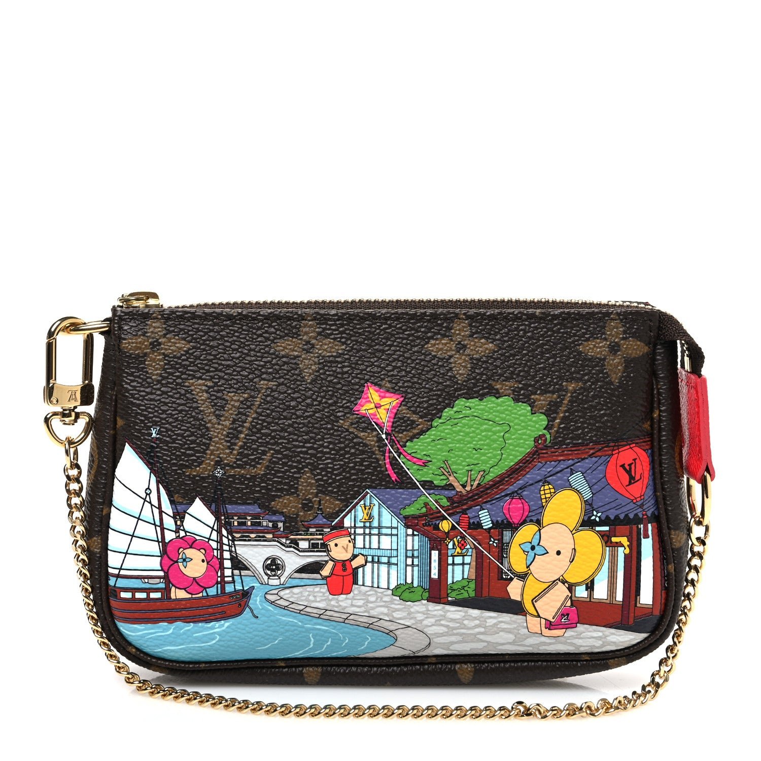 Monogram 2022 Christmas Animation Mini Pochette Accessories Red