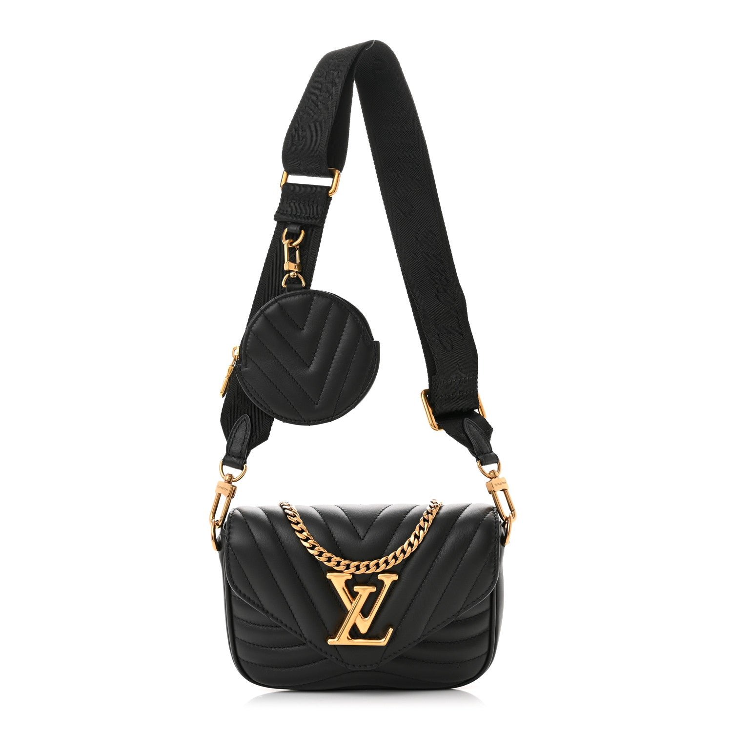 Louis Vuitton Calfskin New Wave Multi Pochette Black
