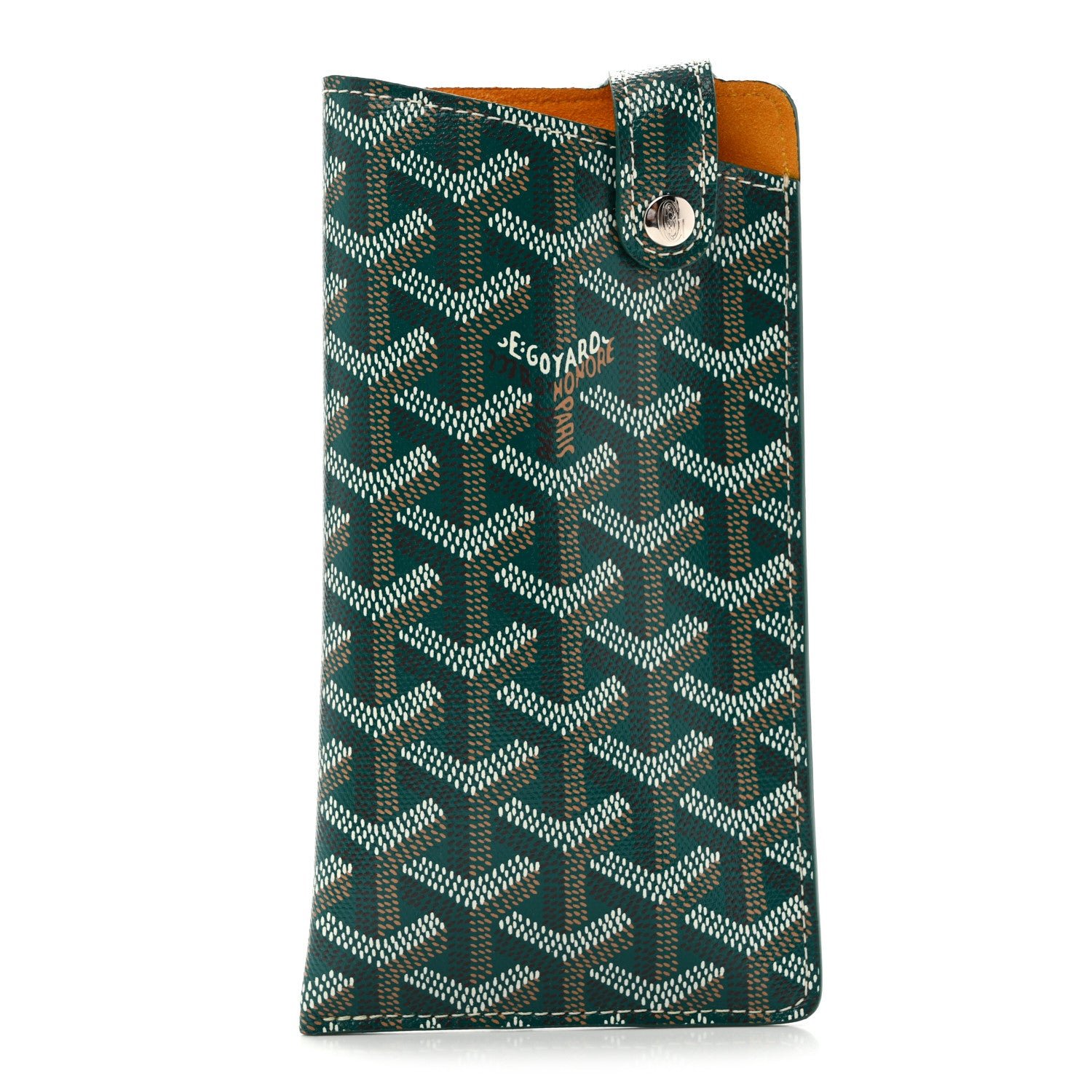Goyard Goyardine Montmartre Glasses Case GM Green