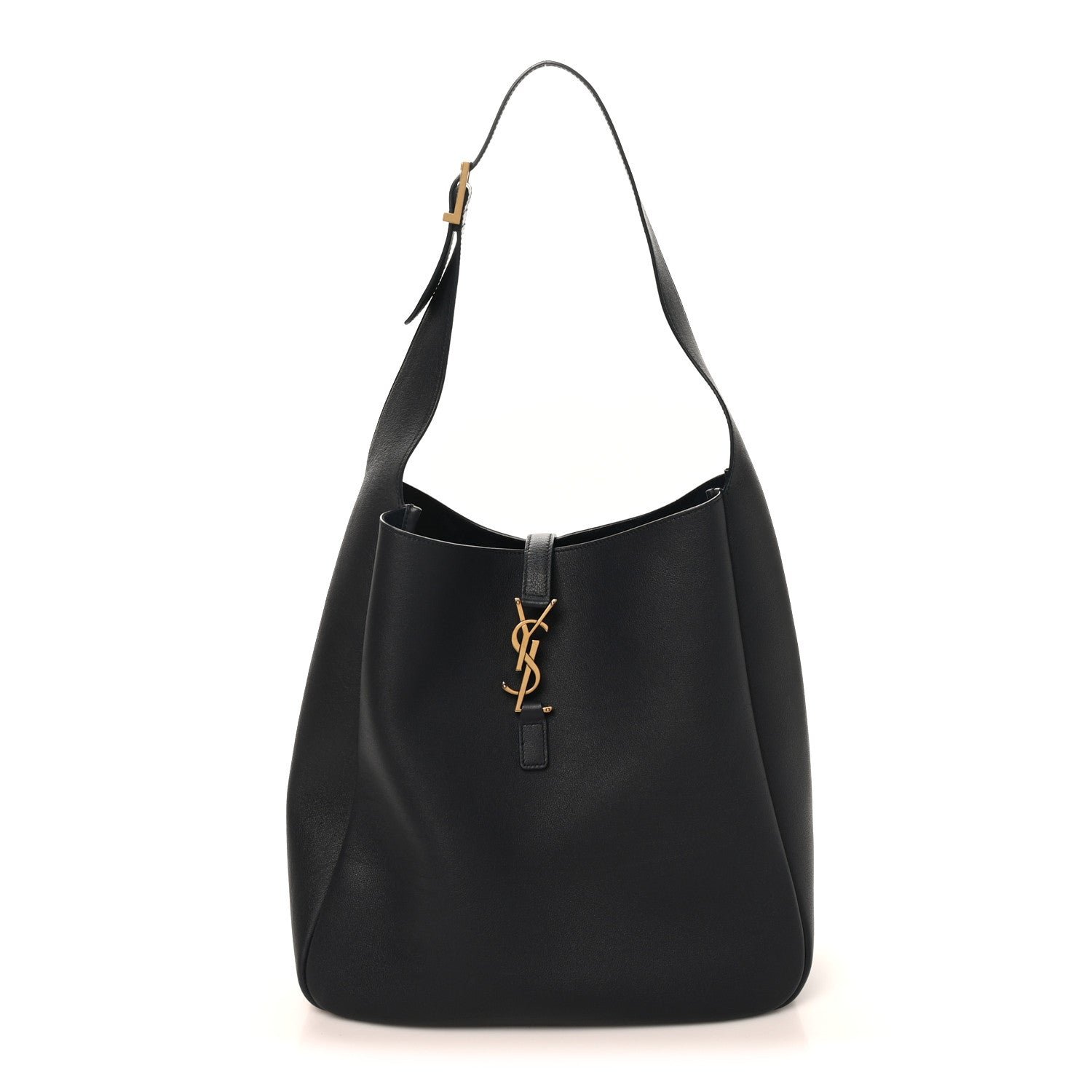Saint Laurent Supple Calfskin Large Le 5 A 7 Soft Hobo Black Black