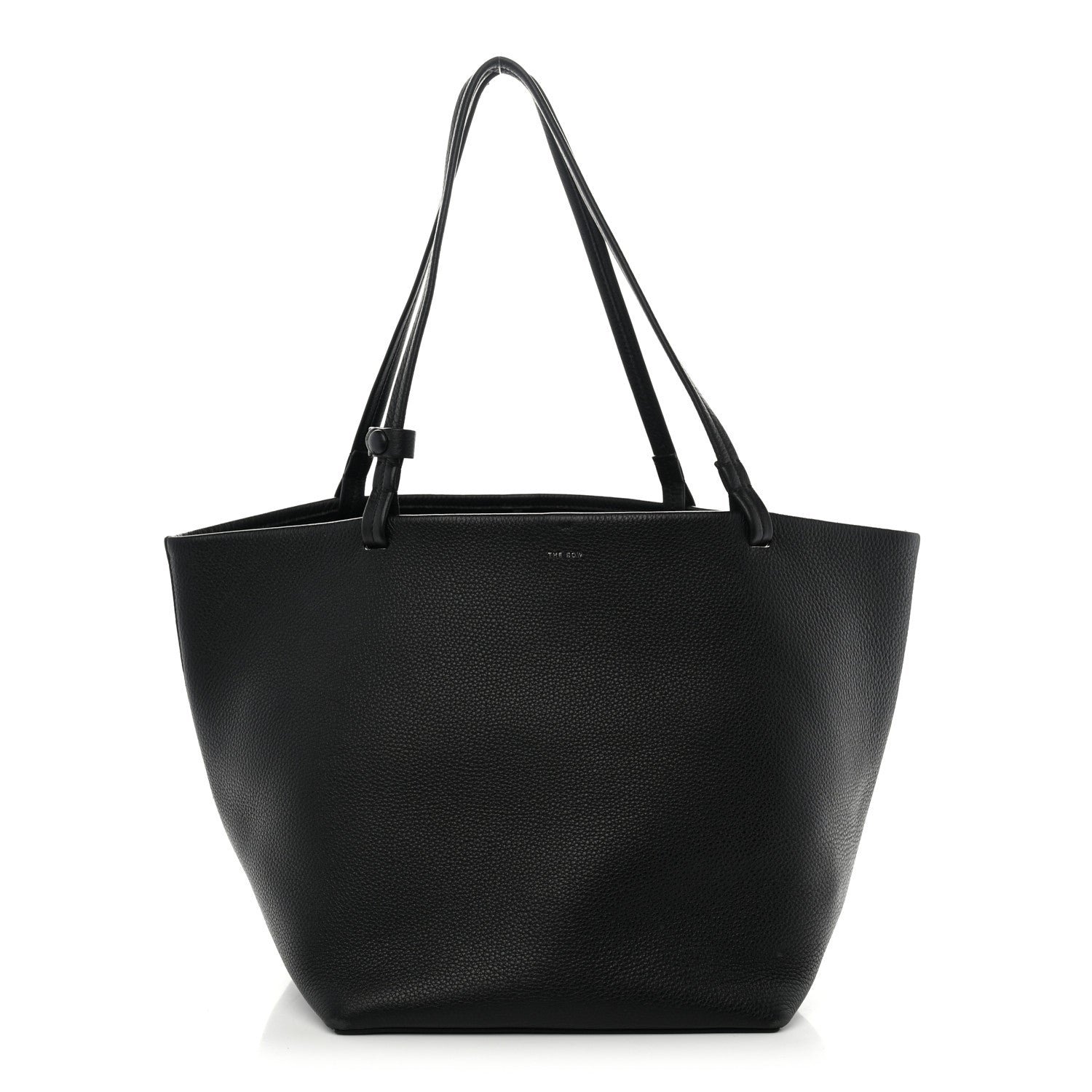 The Row Grained Calfskin Park Tote Three Black