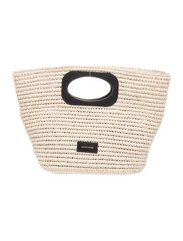 Anine Bing Straw Top Handle Bag