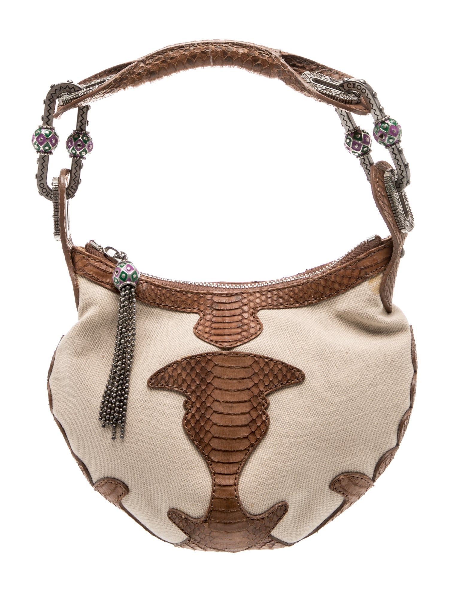 Jimmy Choo Canvas Shoulder Bag
