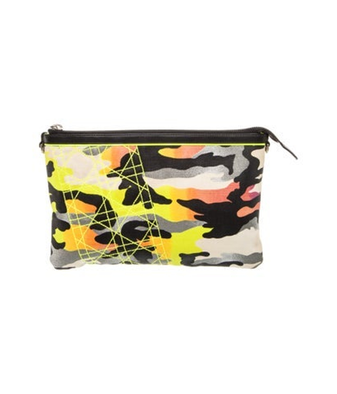 Dior Dior Canvas X Anselm Reyle Camouflage Clutch