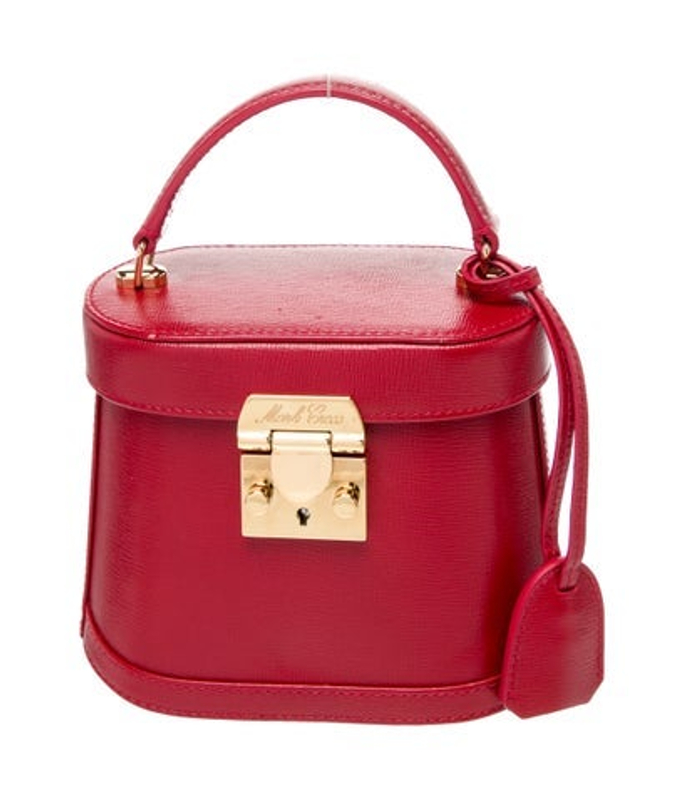 Mark Cross Cross Saffiano Leather Top Handle Bag