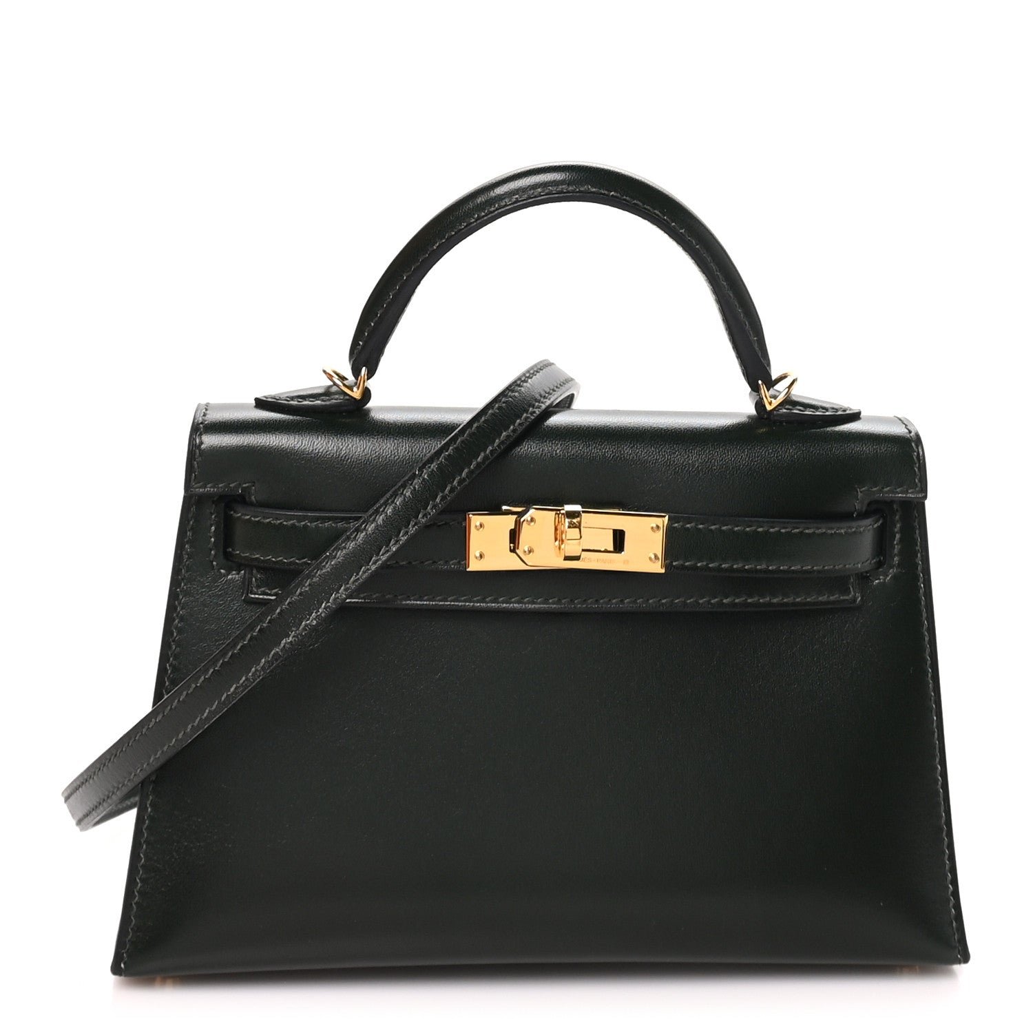 Hermes Box Mini Kelly Sellier 20 Vert Fonce