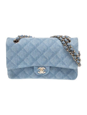 Classic Medium 3D Denim Double Flap Bag