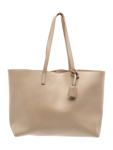 Leather Shopping Tote East West