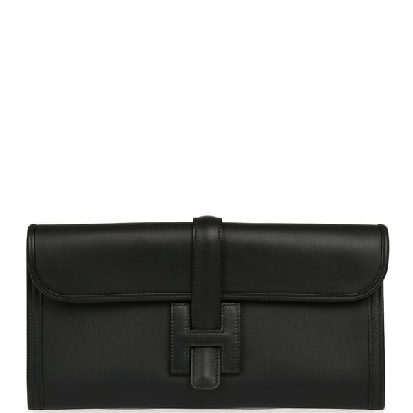 Pre-owned Hermes Jige Elan 29 Black Swift