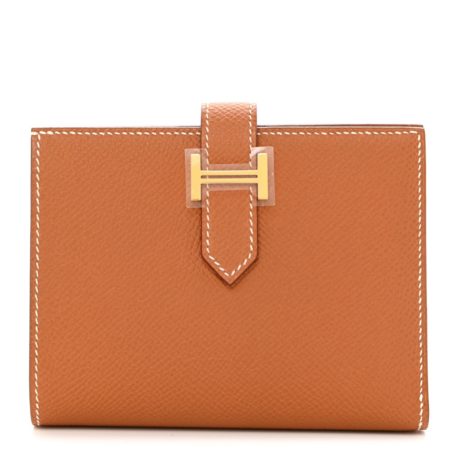 Hermes Epsom Bearn Compact Wallet Gold