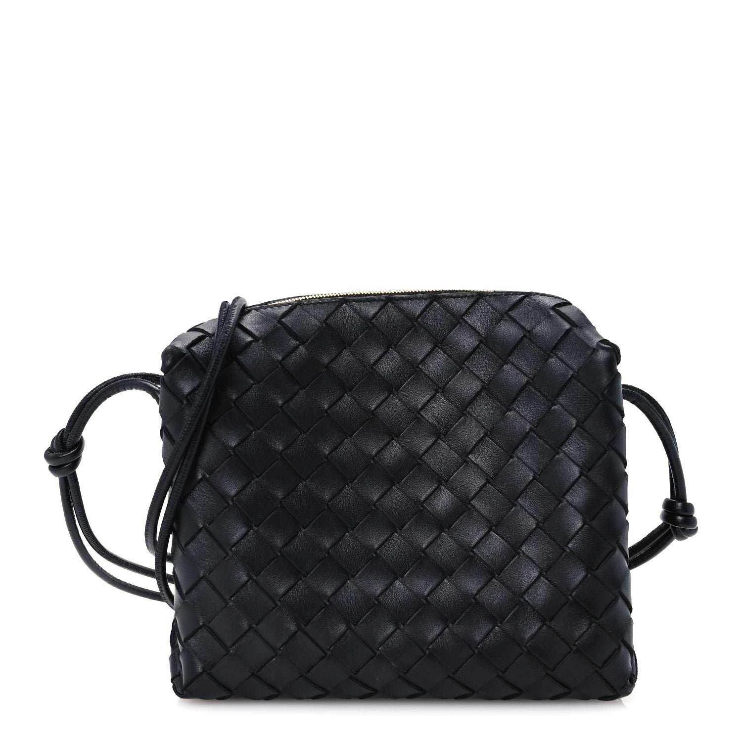 Bottega Veneta Nappa Intrecciato Small Loop Camera Bag Black