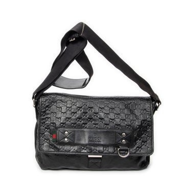 Leather Web Rubber Medium Messenger