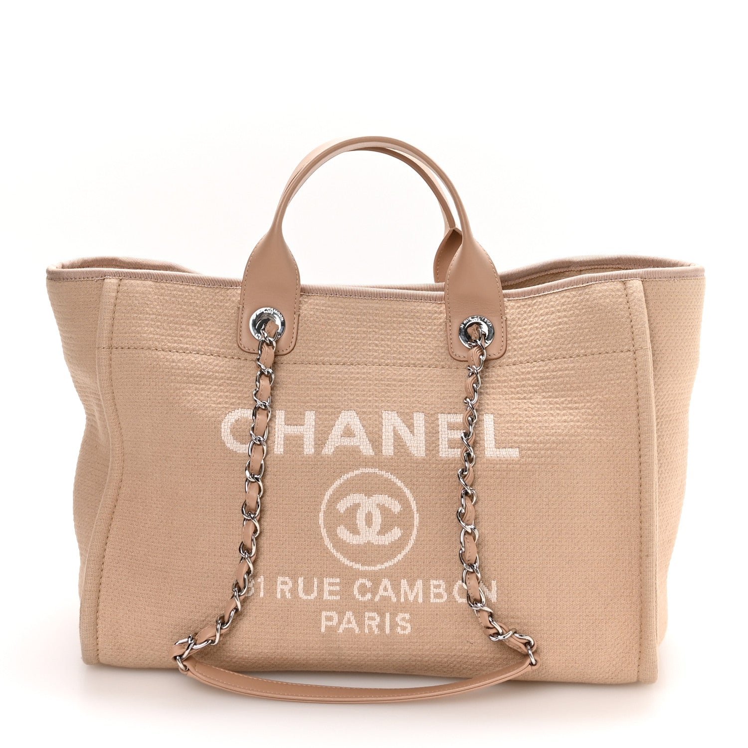 Chanel Mixed Fibers Medium Deauville Tote Beige