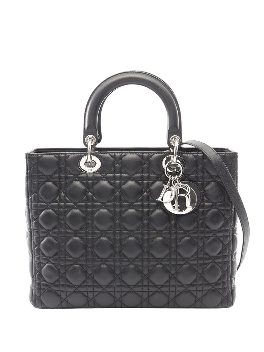 2010-2026 Large Lambskin Cannage Lady Dior satchel
