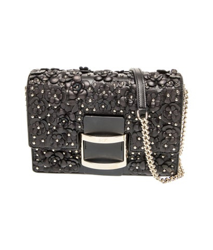 Roger Vivier Vivier Leather Crossbody Bag