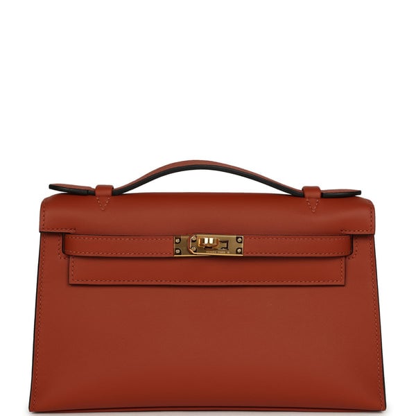 Hermes Hermes Kelly Pochette Cuivre Swift Gold Hardware