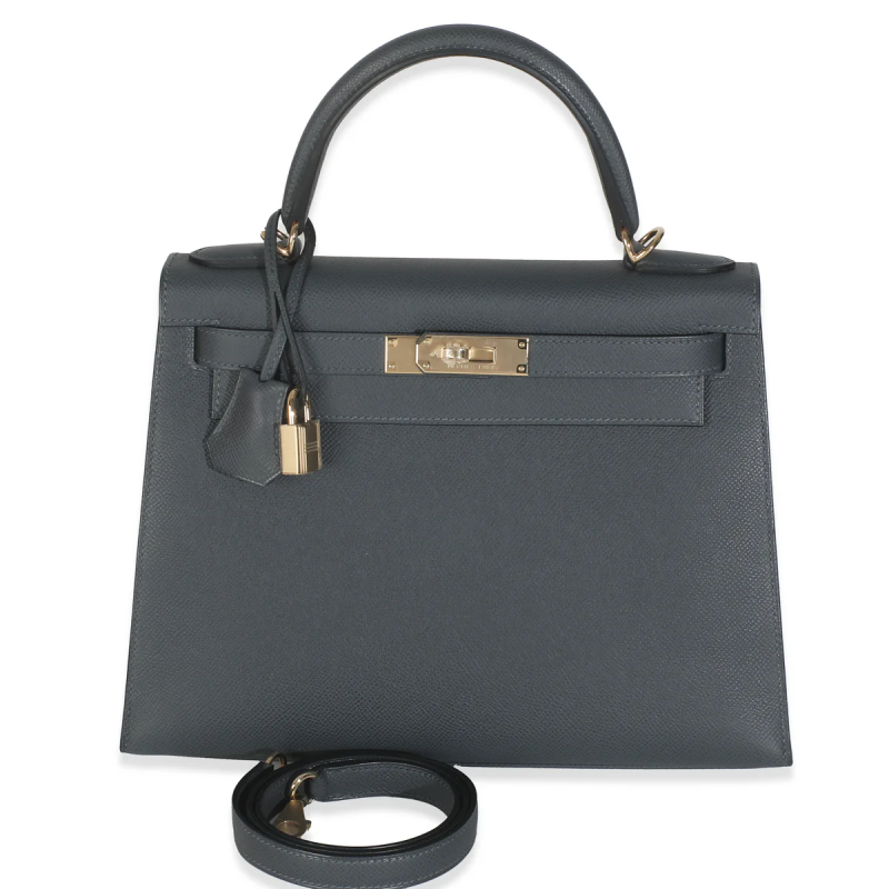Hermes Gris Misty Epsom Sellier Kelly 28 Permabrass Hardware, 2024
